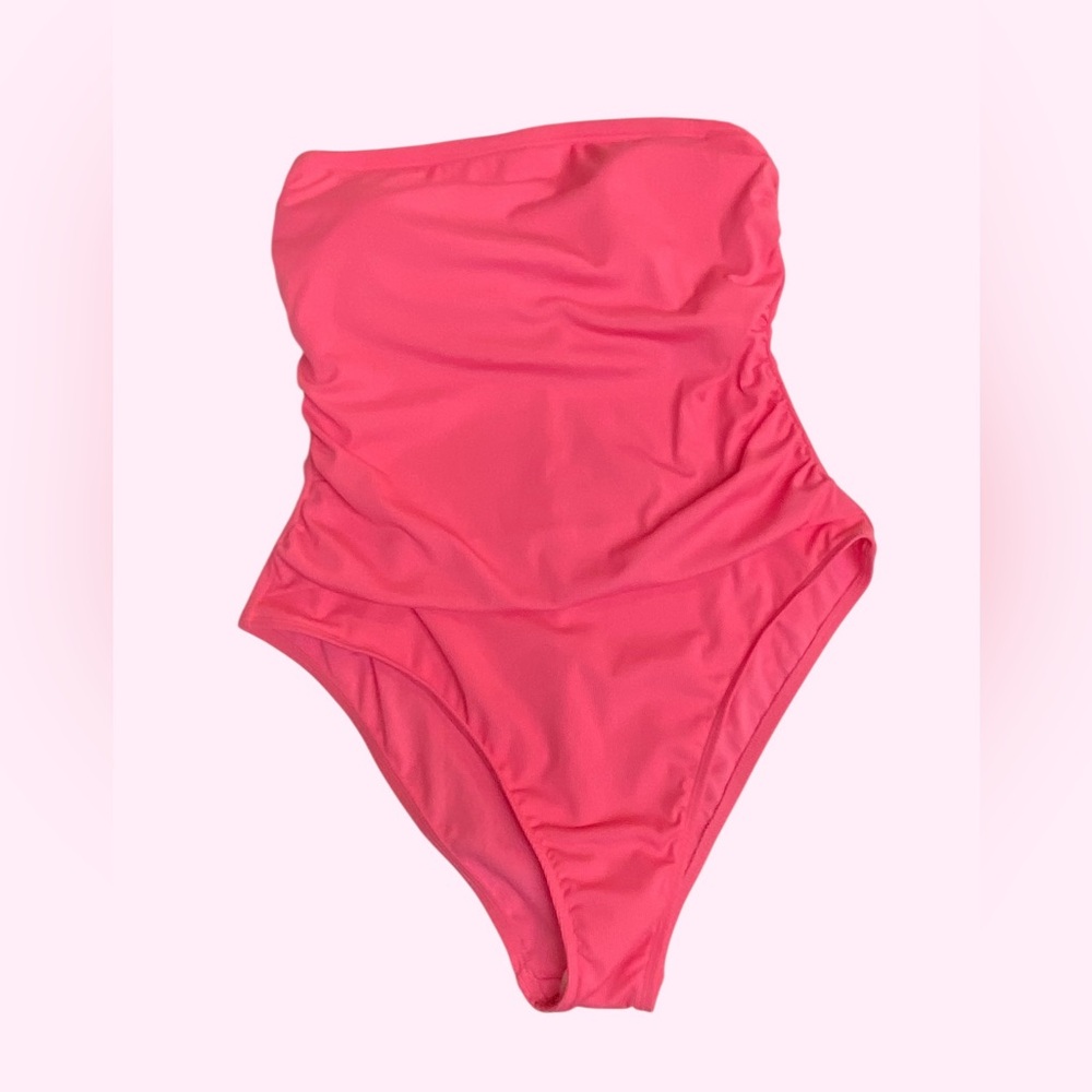 Shade & Shore Pink One Piece Swimsuit Size L(12-14)